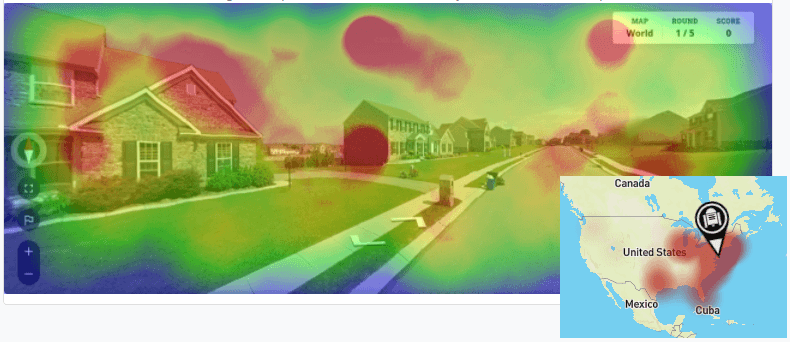 A machine annotated image of the street in Pennsylvania.